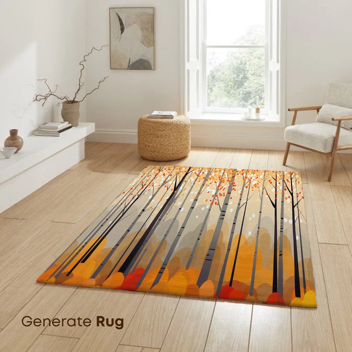 Autumn Birch Symphony: Vibrant Forest Canopy - Image 6