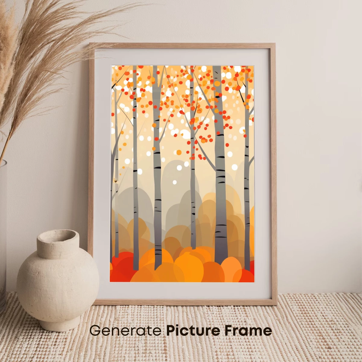 Autumn Birch Symphony: Vibrant Forest Canopy - Image 7