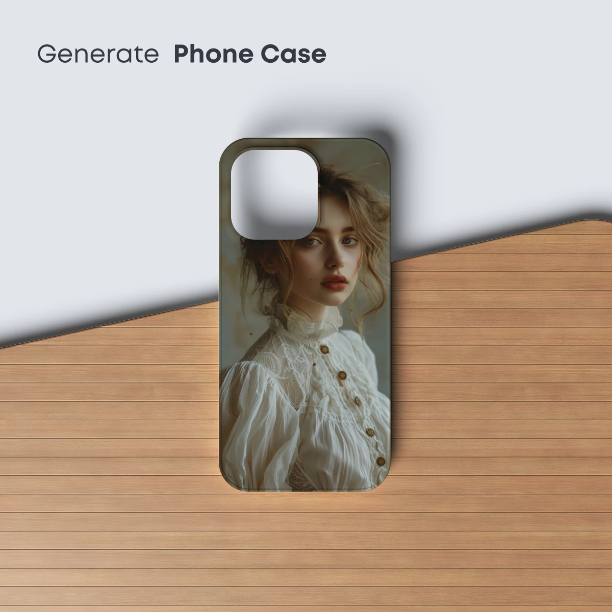 Elegant Victorian Muse in White Lace - Image 3