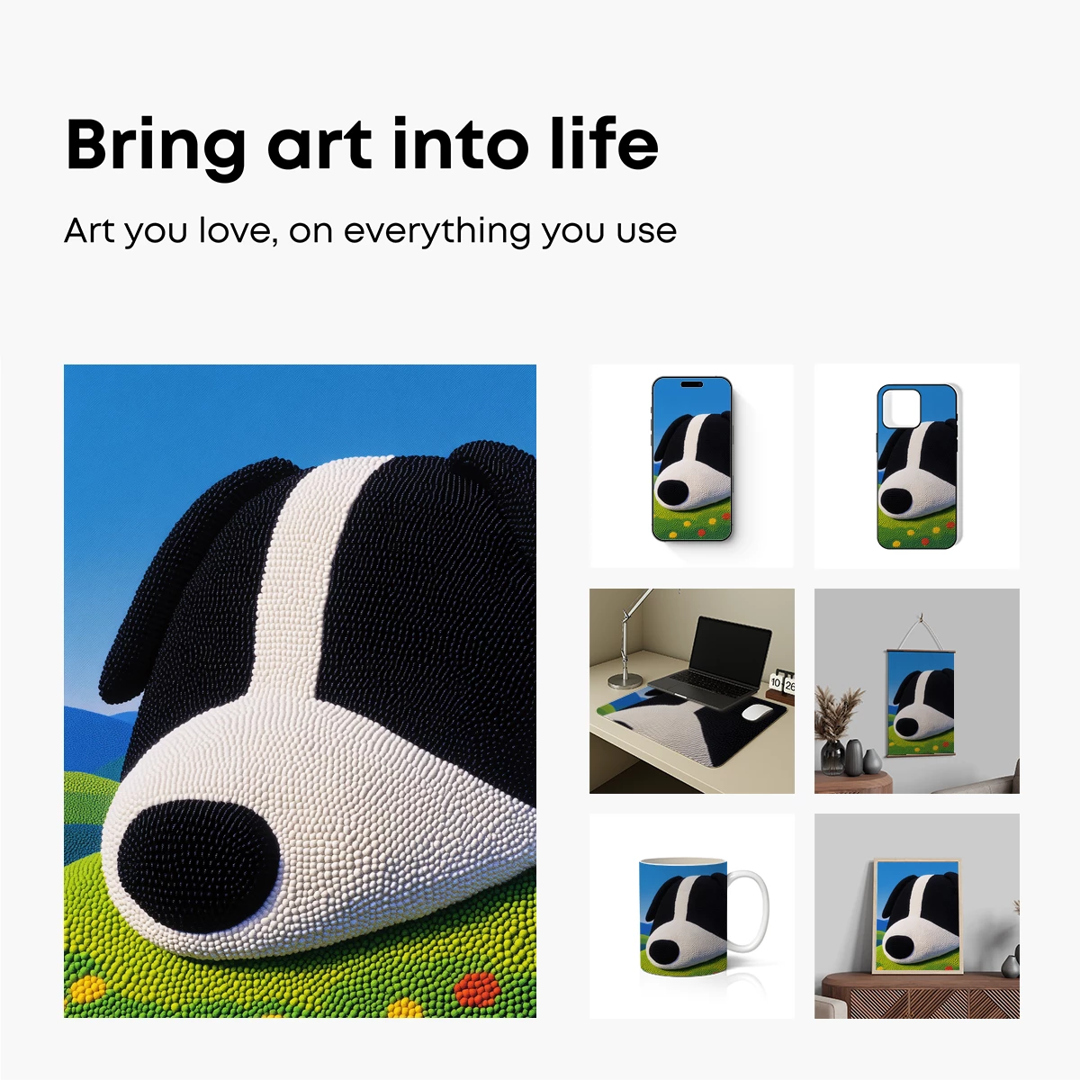 Dot Art Dog: Vibrant Pixelated Pooch - Image 2