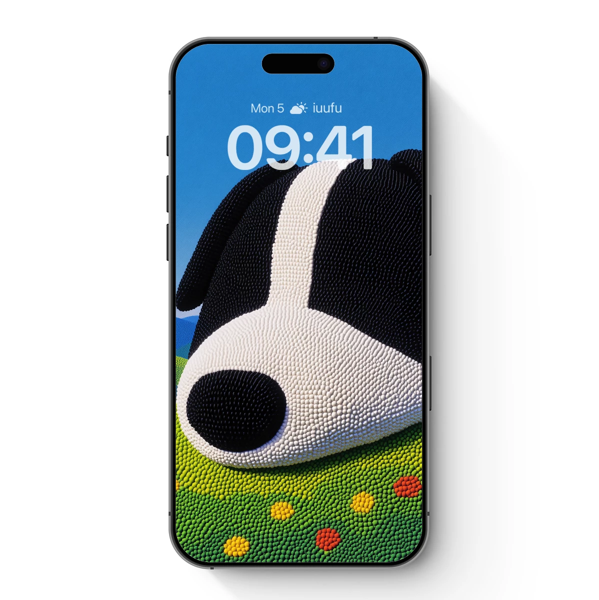 Dot Art Dog: Vibrant Pixelated Pooch Dot Art Dog: Vibrant Pixelated Pooch