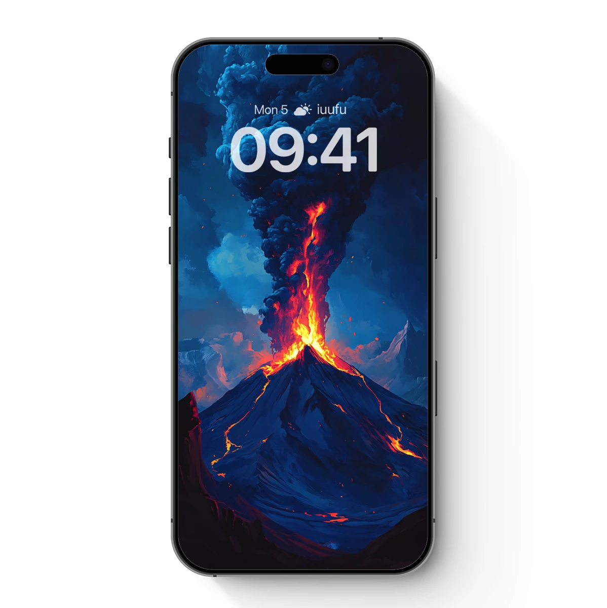 Erupting Volcano: Inferno in the Night Sky