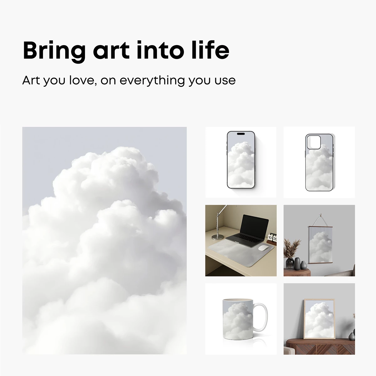 Cotton Clouds: Ethereal Whiteness in Harmony - Image 2