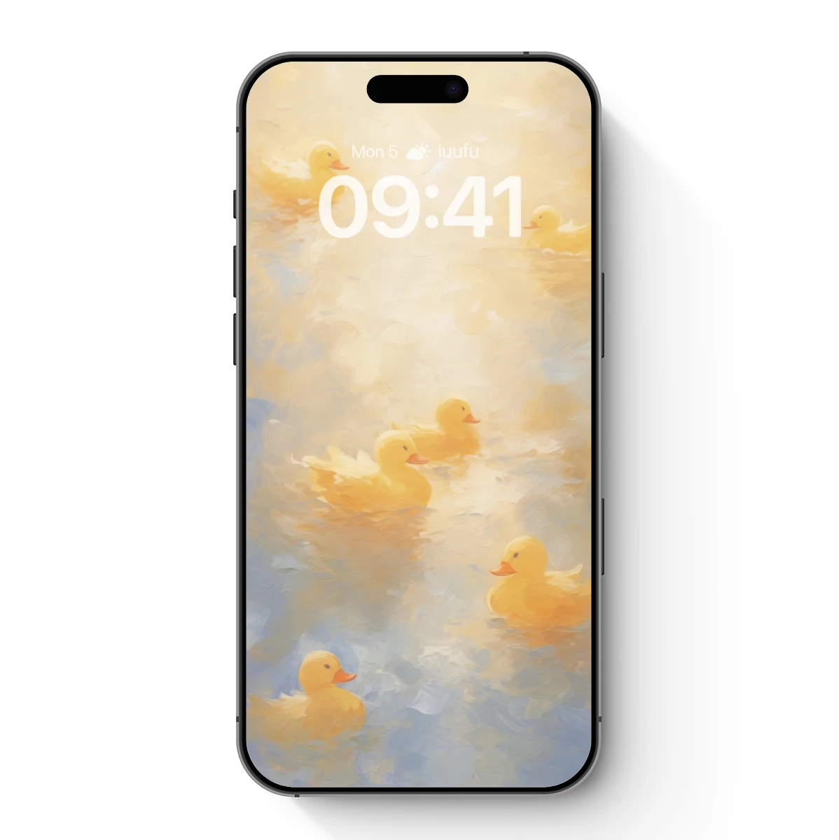 Golden Ducks in Ethereal Waters