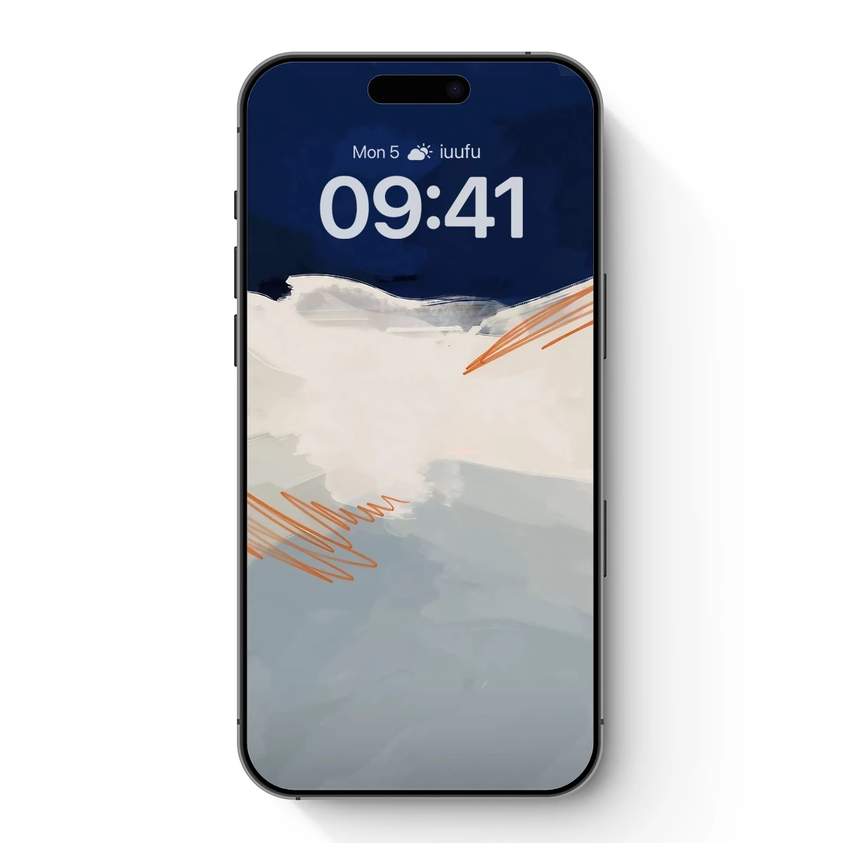 Abstract Cloudscape: Orange Trails in Serenity