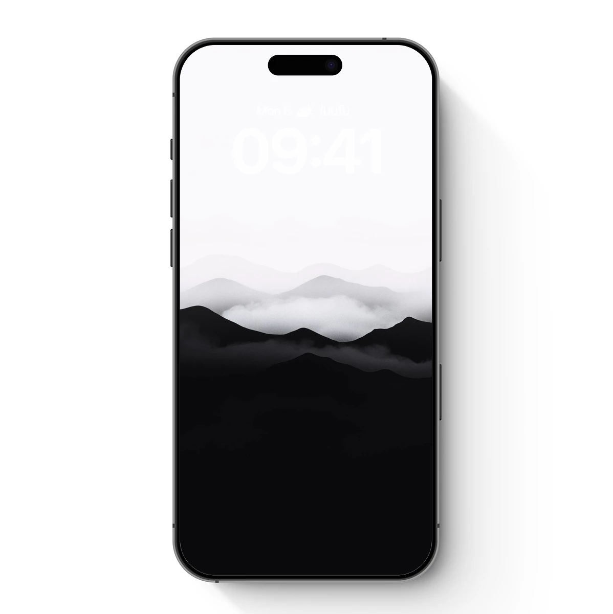 Misty Mountain Layers: A Monochrome Odyssey