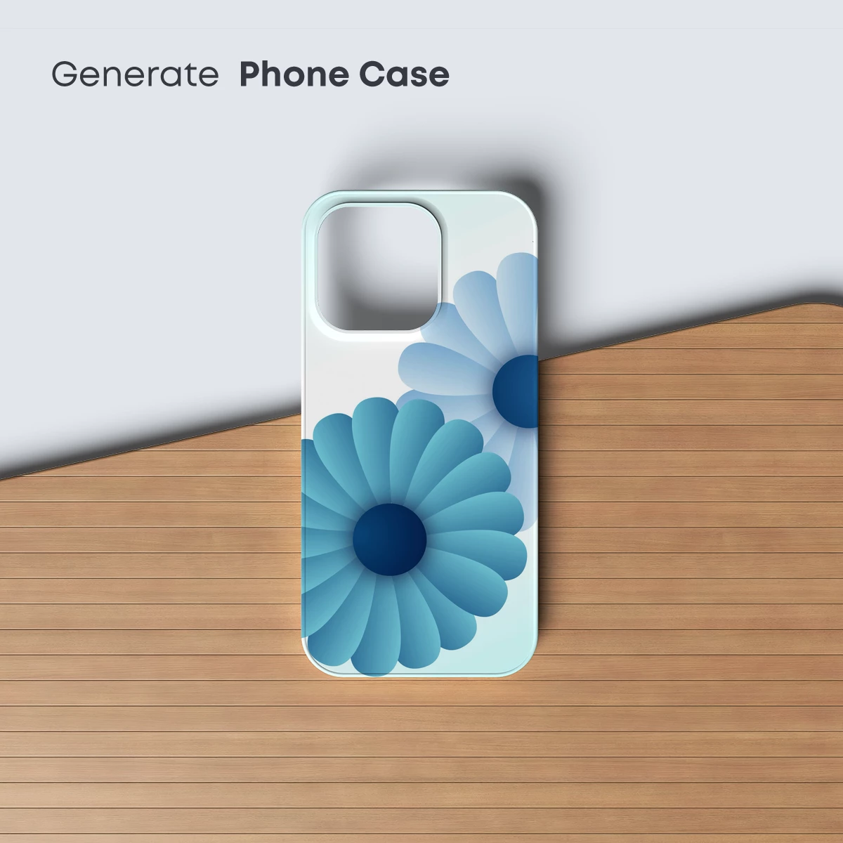 Blue Bloom Elegance: Abstract Floral Artistry - Image 3