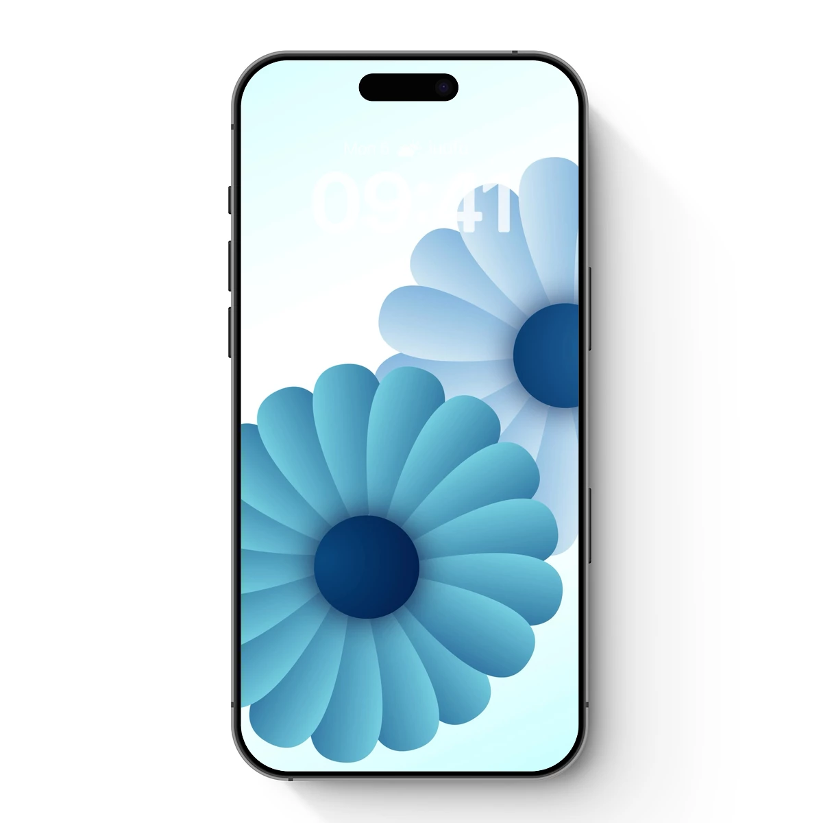 Blue Bloom Elegance: Abstract Floral Artistry