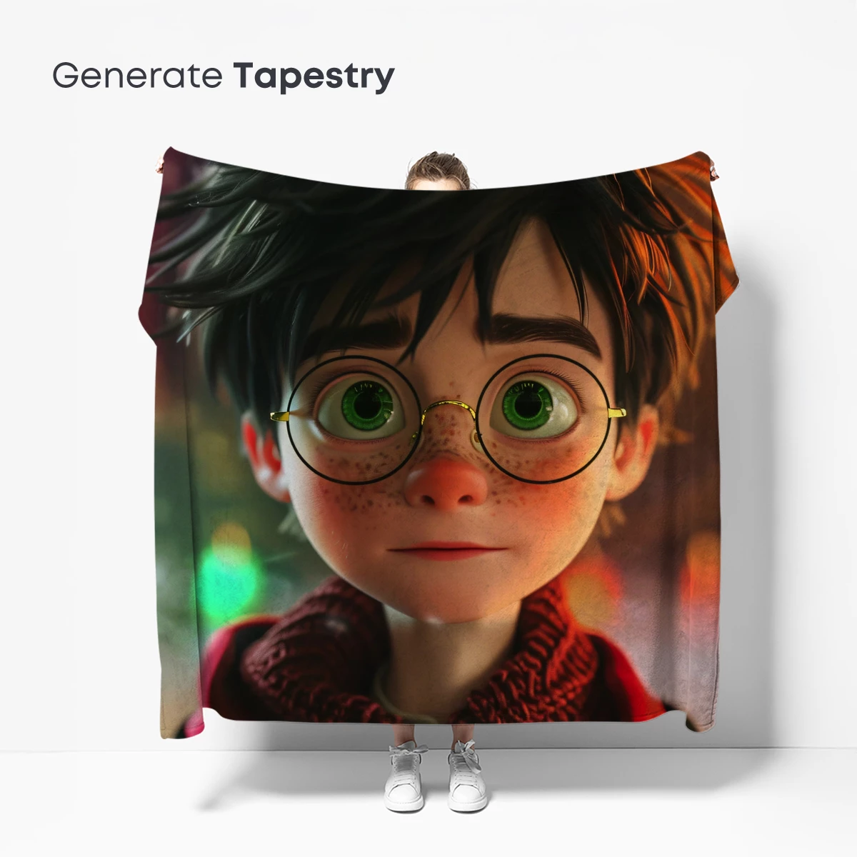 Enchanted Wizard in Vibrant Robes: A Magical Cartoon Portrait - Image 5