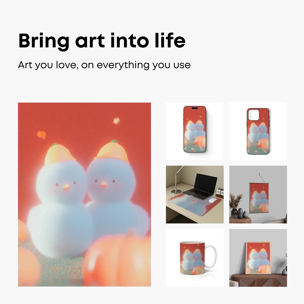 Dreamy Duo: Ethereal Chicks in Pastel Bliss - Image 2