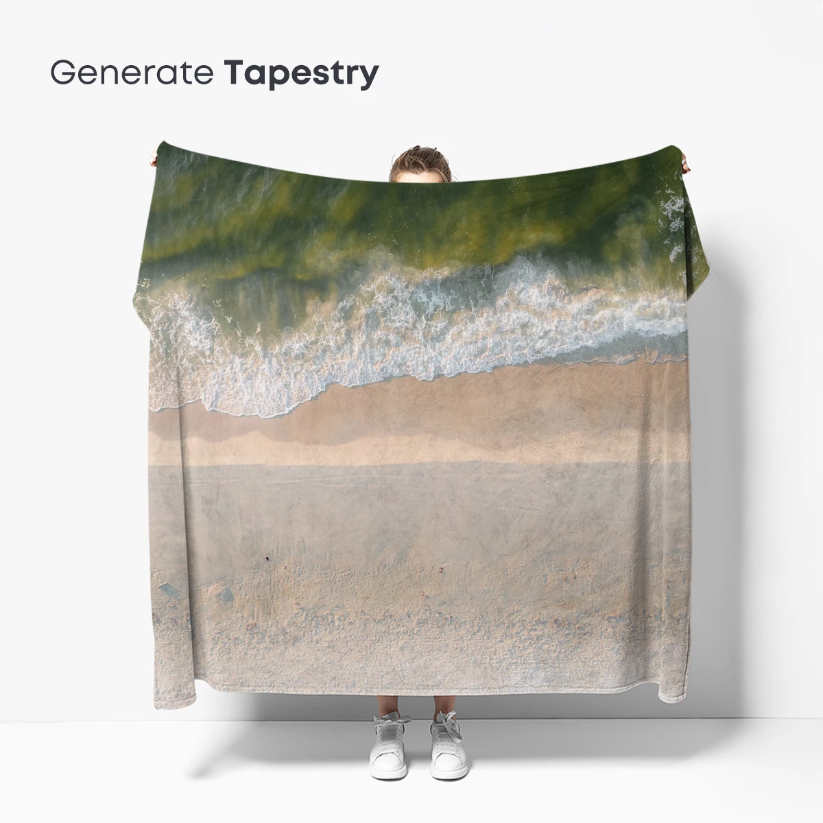 Aerial Serenity: Ocean Waves Meet Sandy Shores - Image 5