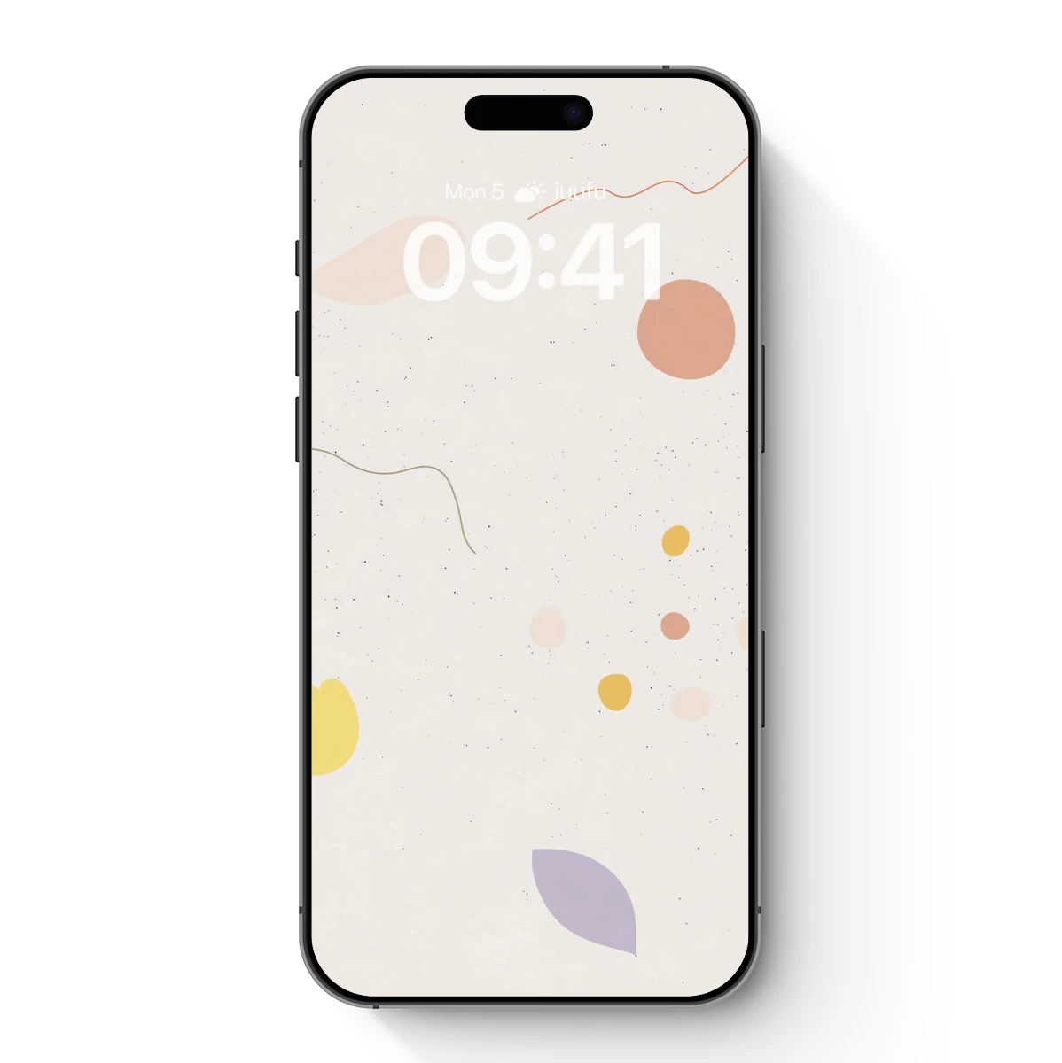 Abstract Speckled Canvas: Pastel Shapes in Harmony