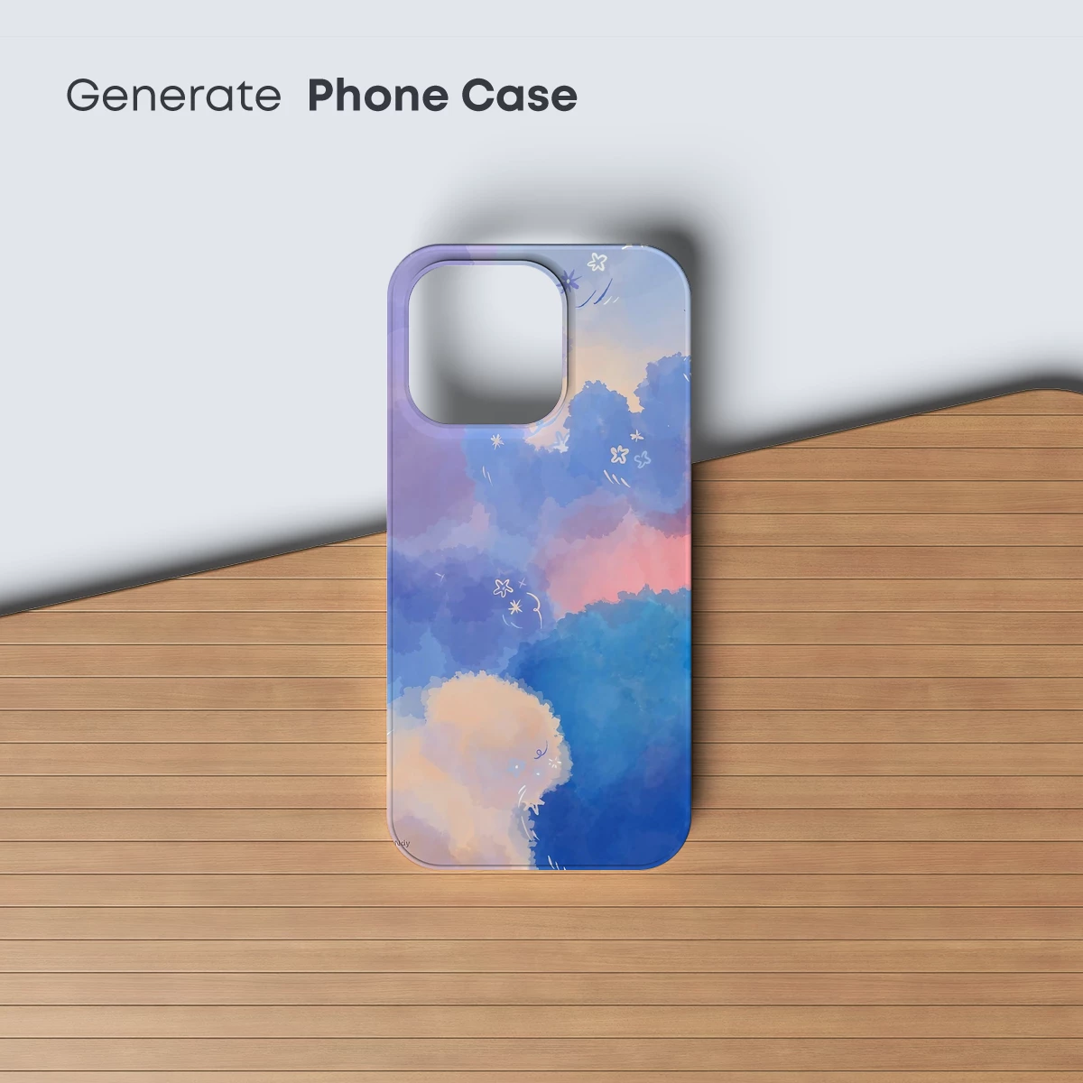Dreamy Cloudscape: Whimsical Stars and Flowers in Pastel Swirls - Image 3