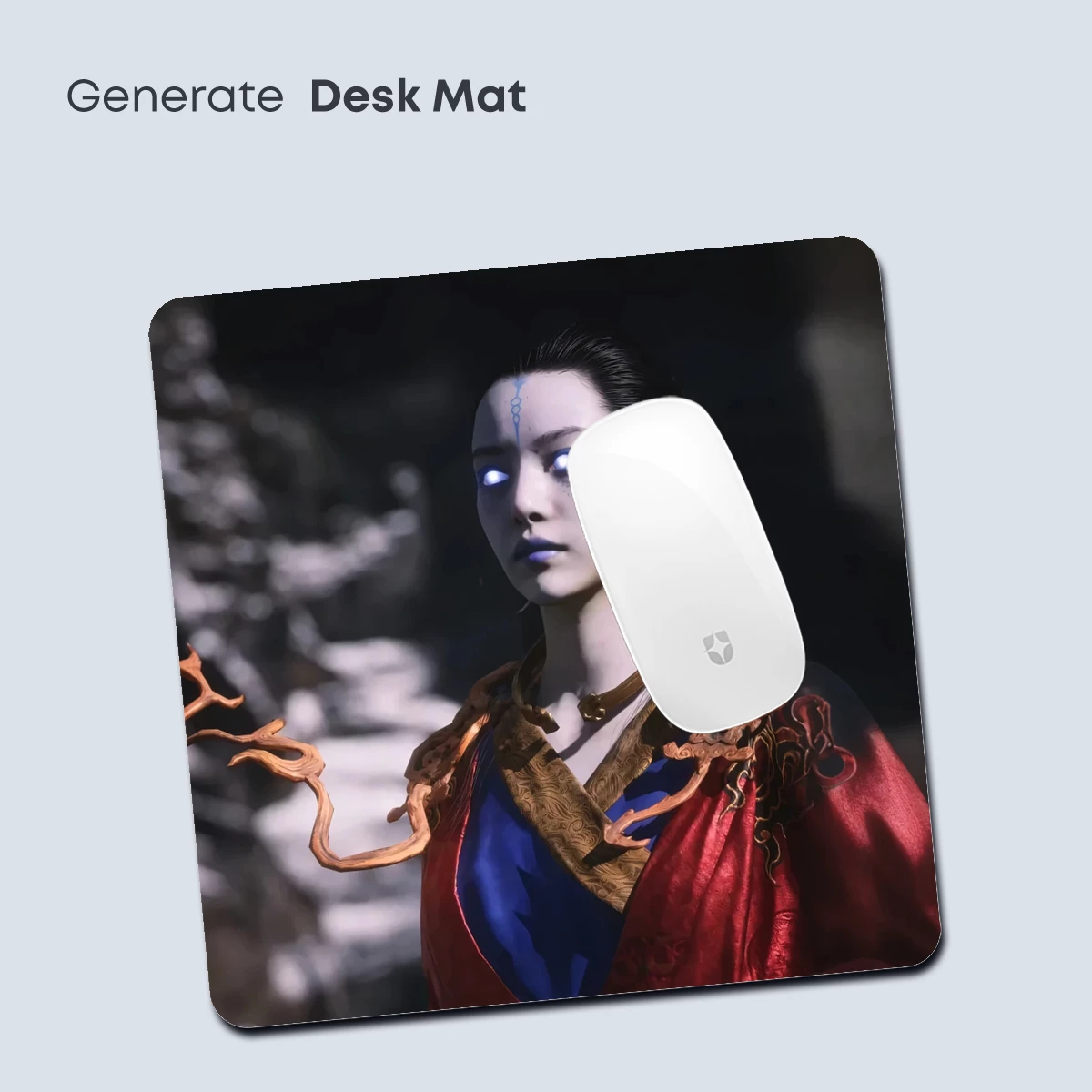 Ethereal Warrior in Crimson Robes: A Fantasy Vision - Image 4