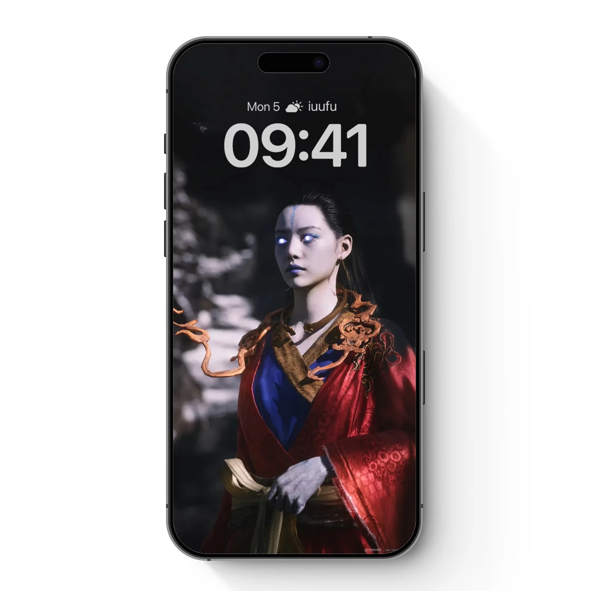 Ethereal Warrior in Crimson Robes: A Fantasy Vision