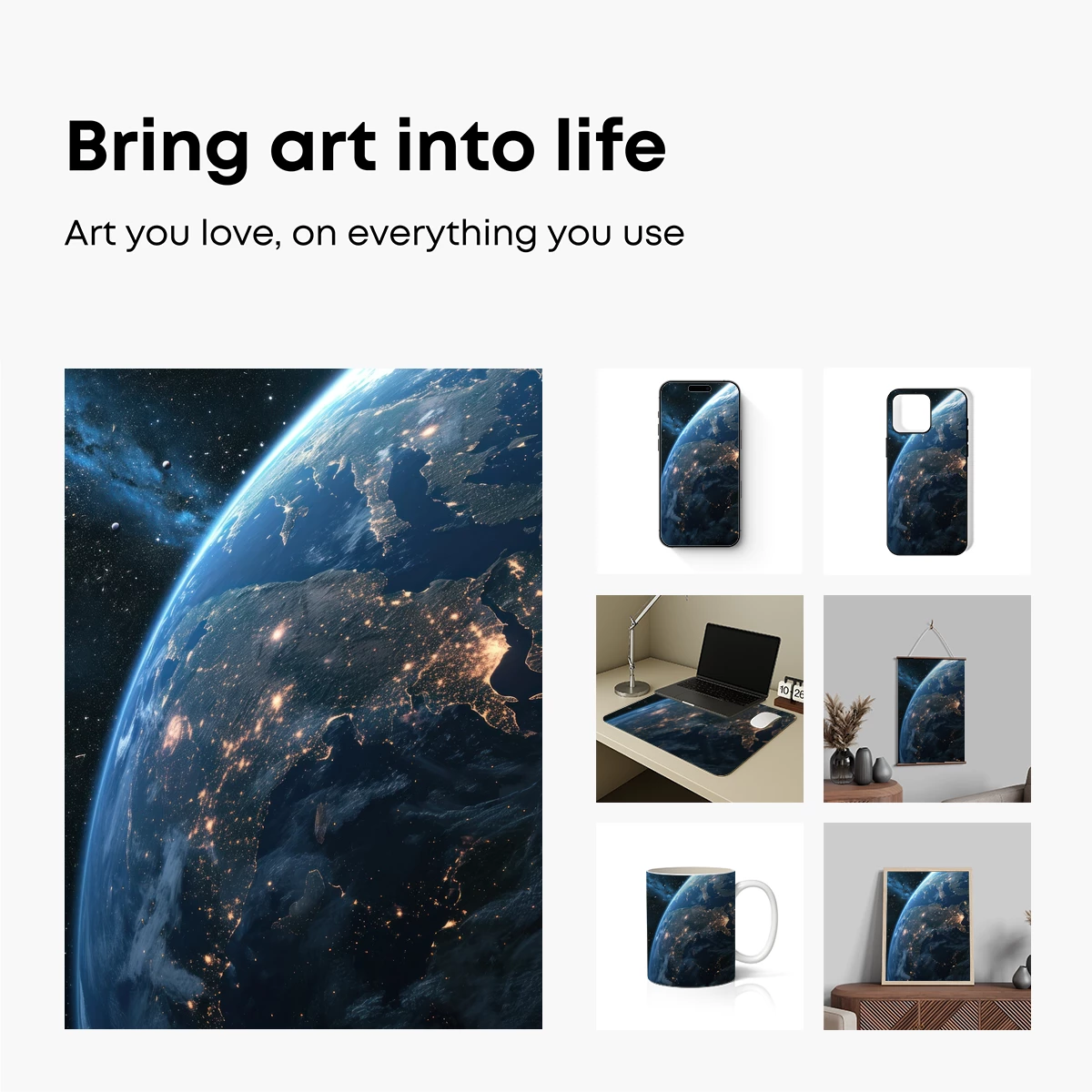 Earth's Night Symphony: Illuminated Continents - Image 2