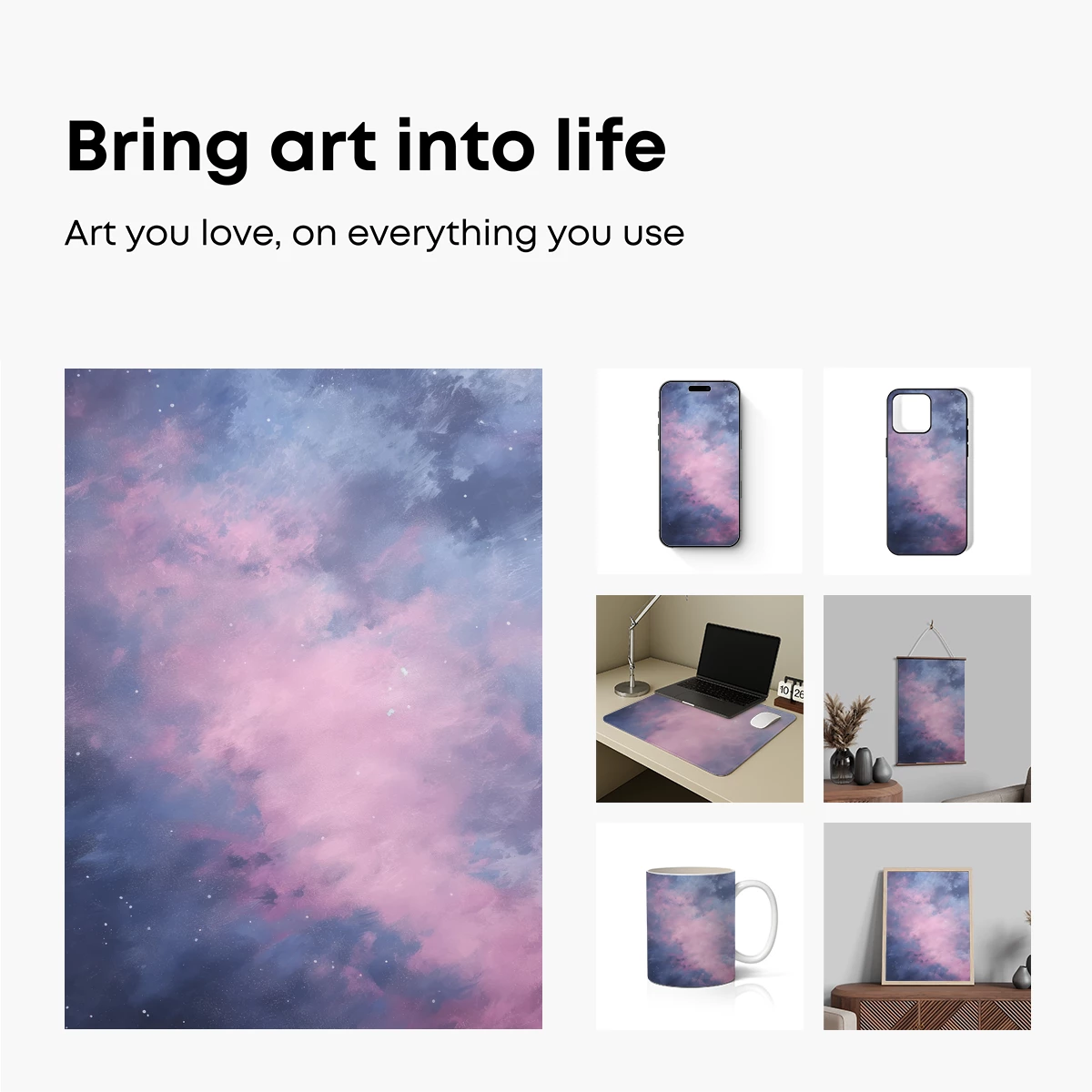 Cosmic Pink Nebula: Dreamy Space Art - Image 2