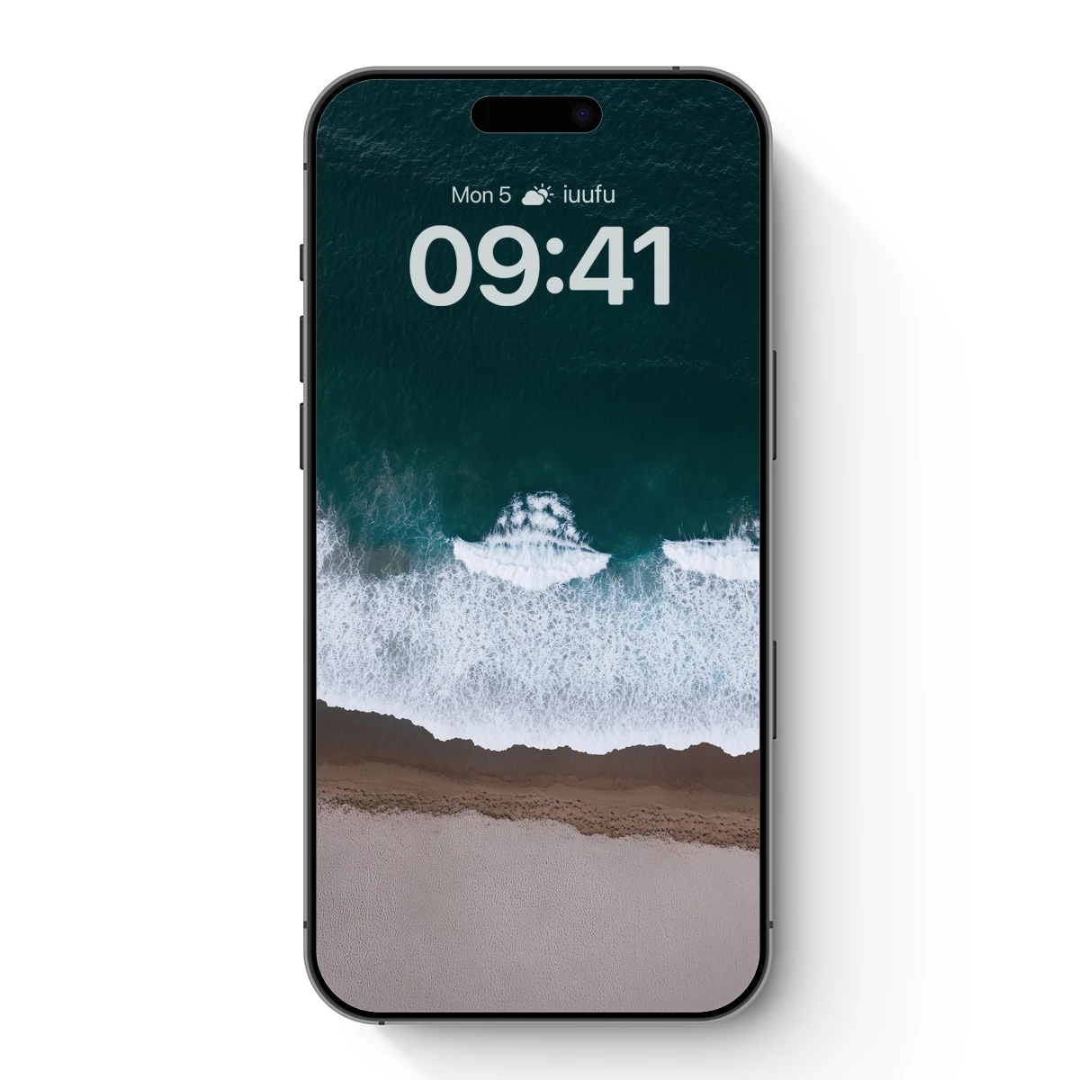 Aerial Serenity: Ocean Waves Kiss the Shore