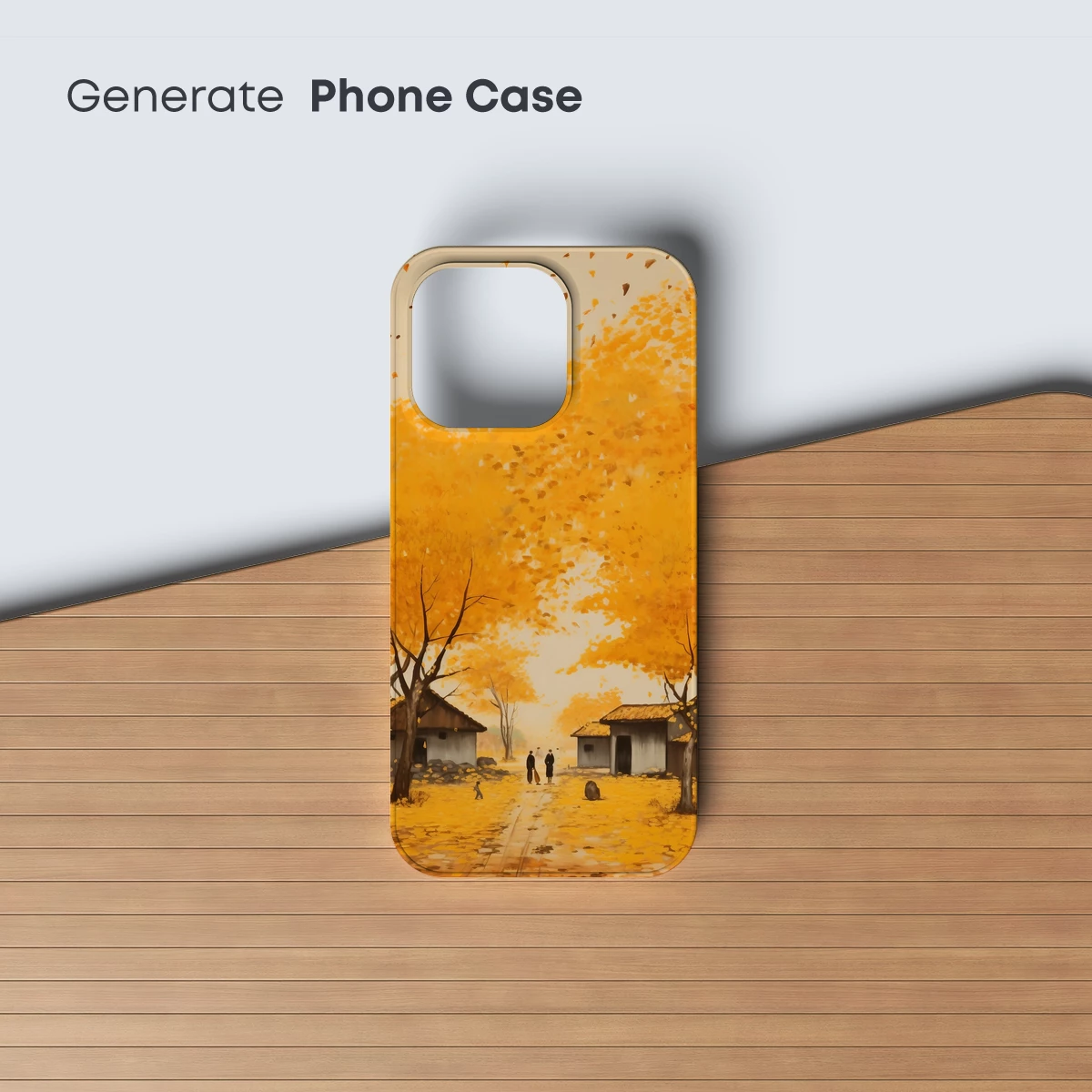 Autumn's Golden Embrace: A Village Symphony - Image 3