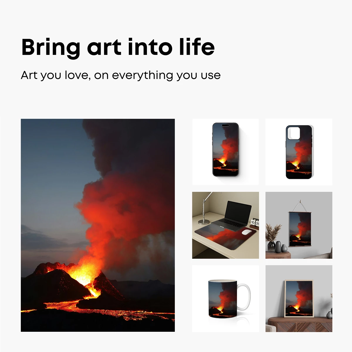 Erupting Inferno: Volcanic Fury at Dusk - Image 2