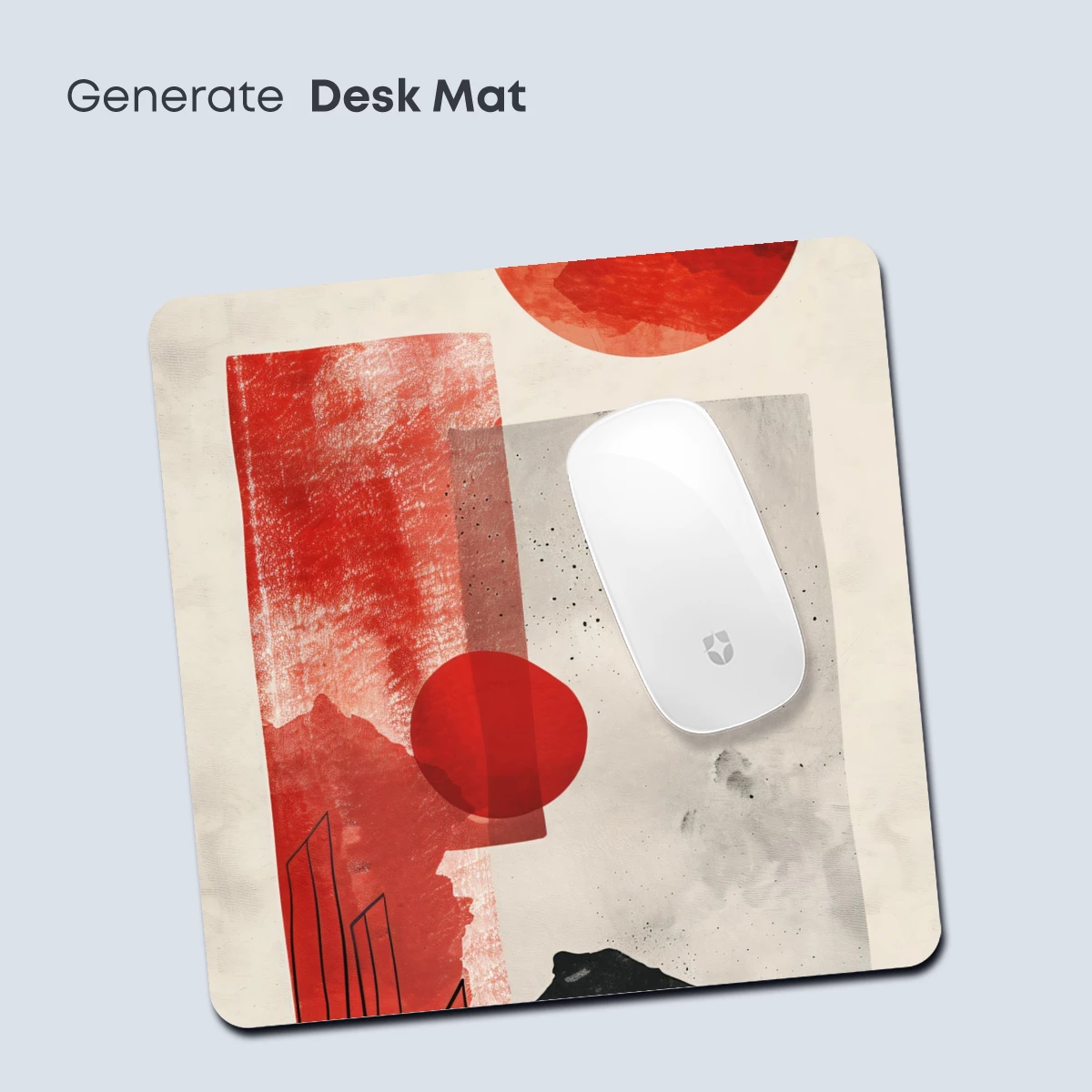 Abstract Red Solitude: Urban Landscape and Cosmic Spheres - Image 4