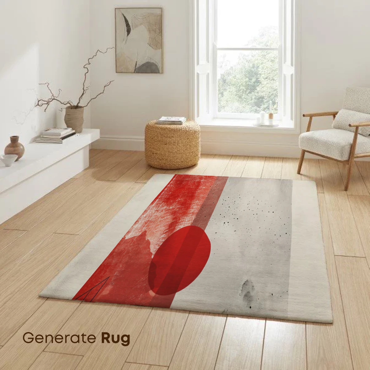 Abstract Red Solitude: Urban Landscape and Cosmic Spheres - Image 6