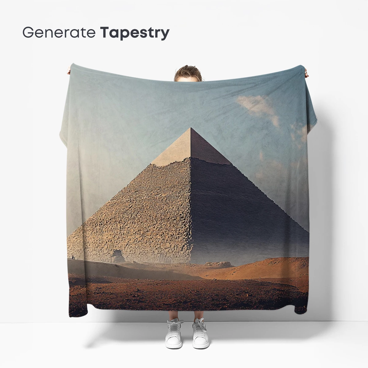 Eternal Sands: Pyramid Majesty Under Misty Skies - Image 5