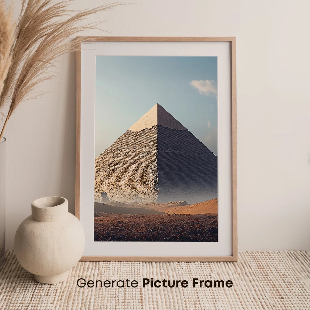 Eternal Sands: Pyramid Majesty Under Misty Skies - Image 7