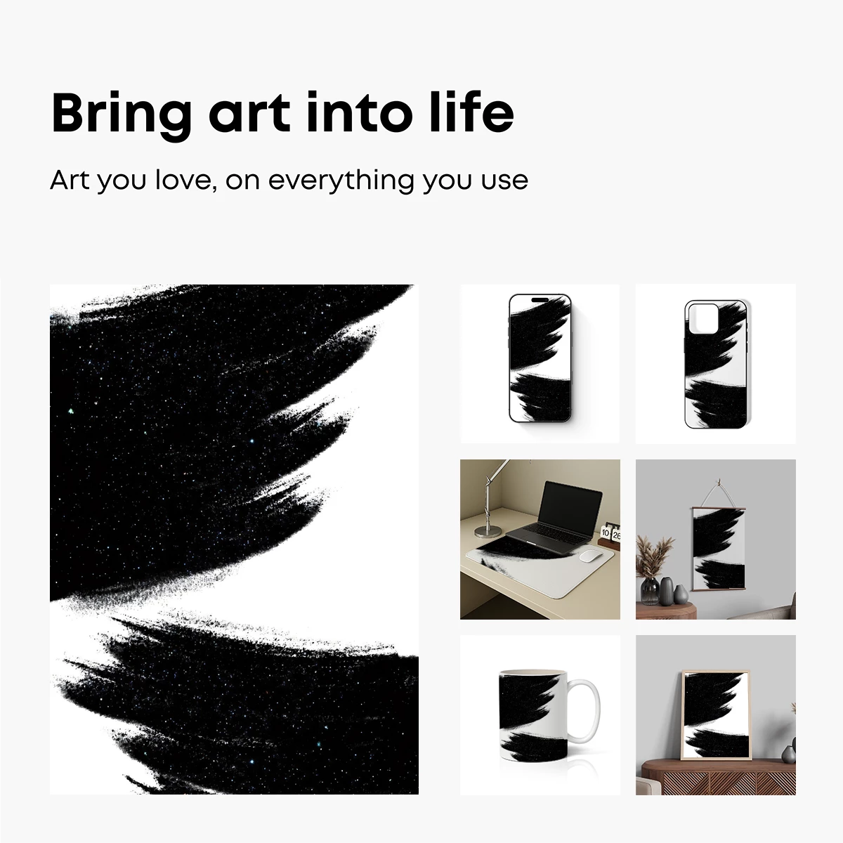 Ethereal Brushstrokes: Cosmic Dance of Light and Shadow - Image 2