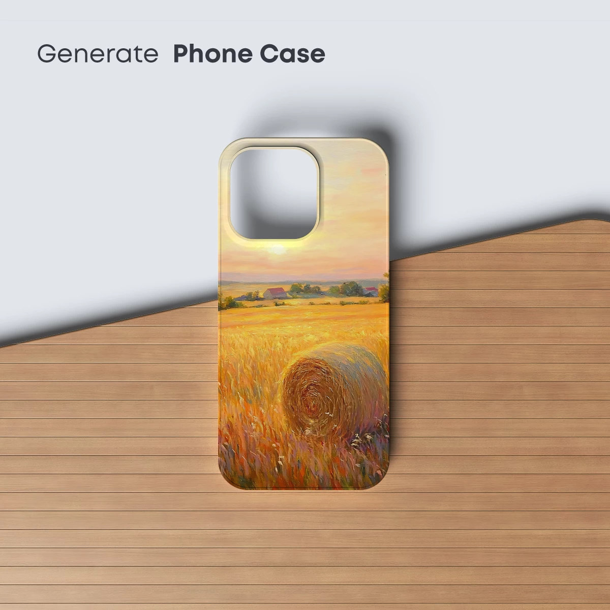 Golden Hay Bale at Sunset - Image 3