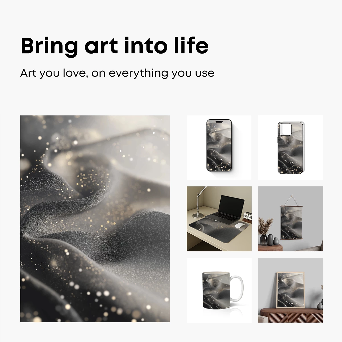 Ethereal Black Sands: A Glittering Odyssey