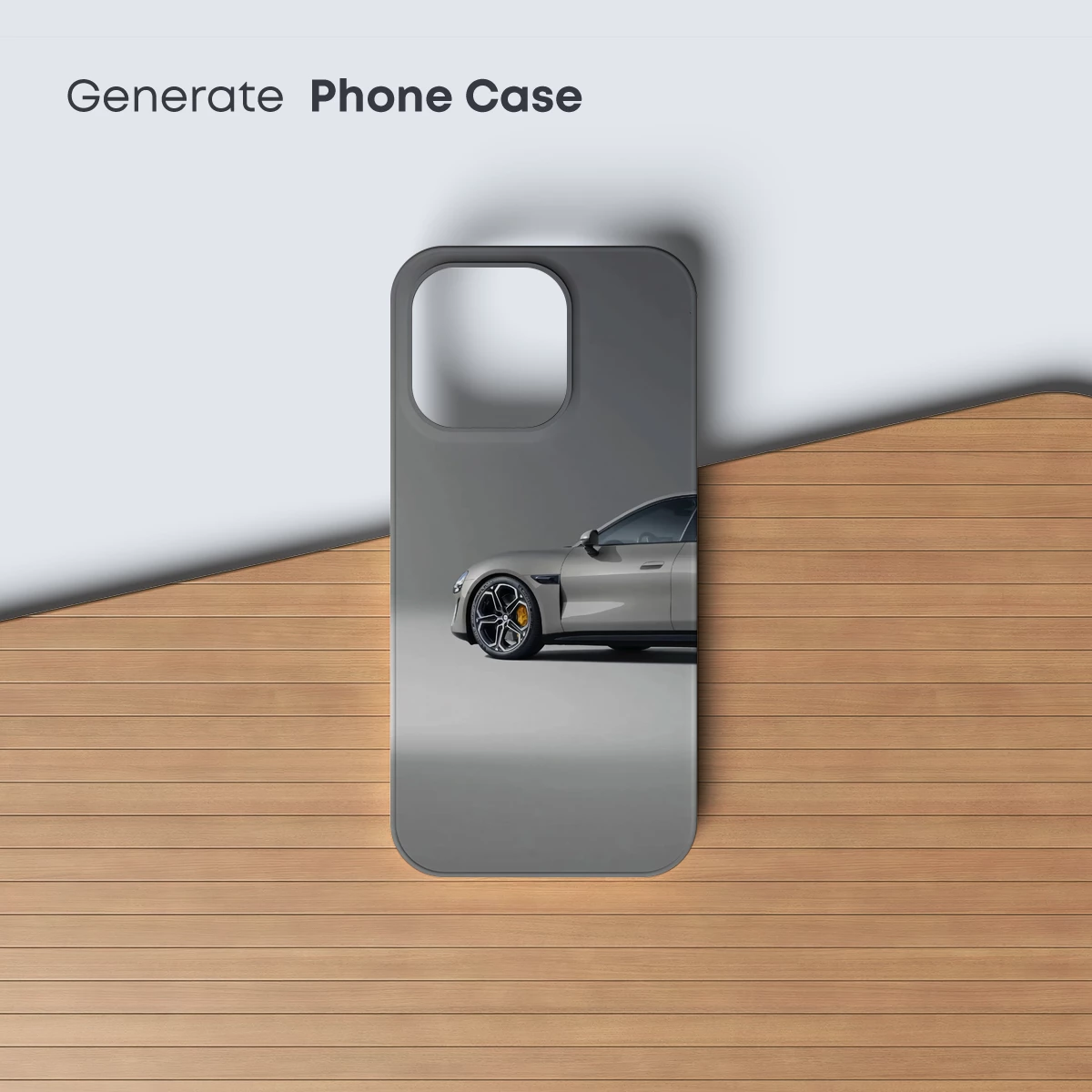 Elegant Silver Sports Car in Minimalist Studio - Image 3