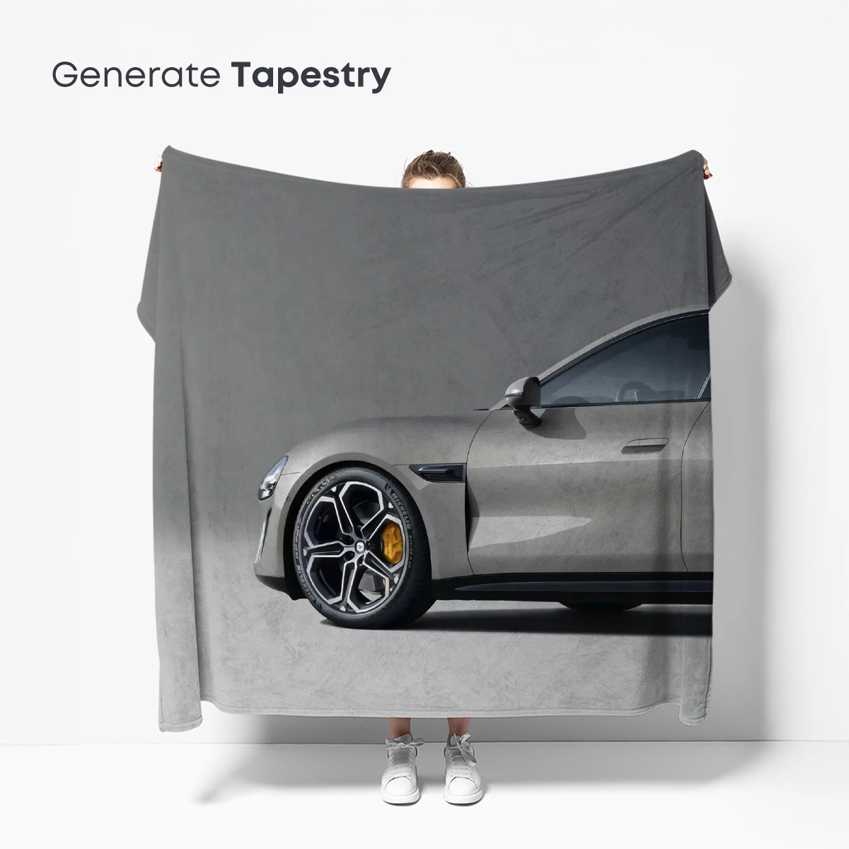 Elegant Silver Sports Car in Minimalist Studio - Image 5
