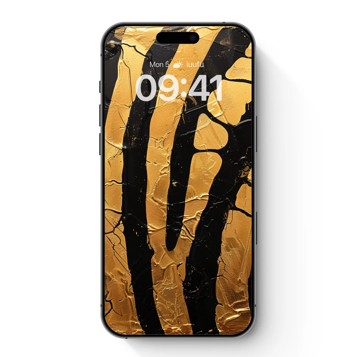 Golden Forest Shadows: Abstract Nature Art