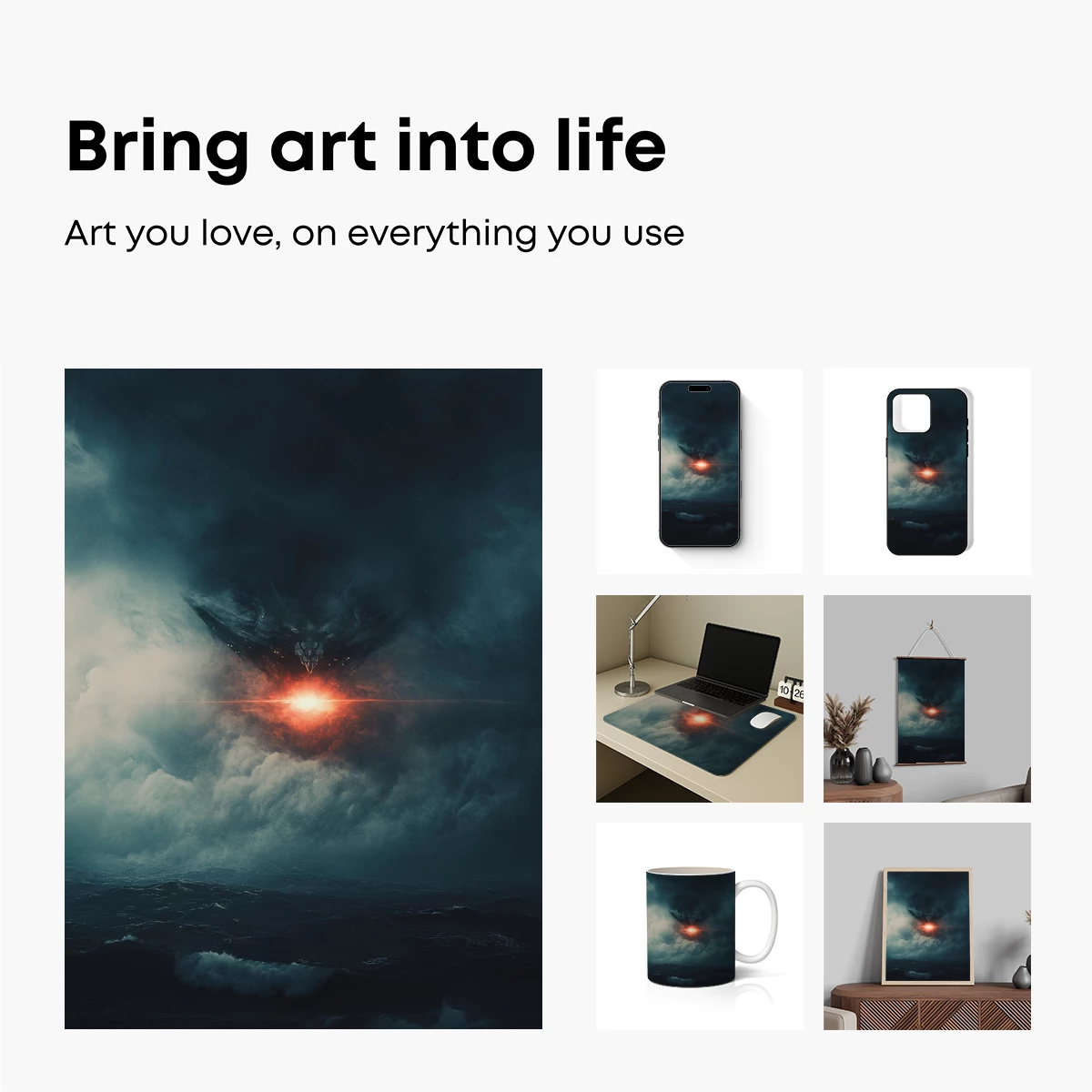 Apocalyptic Dawn Over Stormy Seas - Image 2