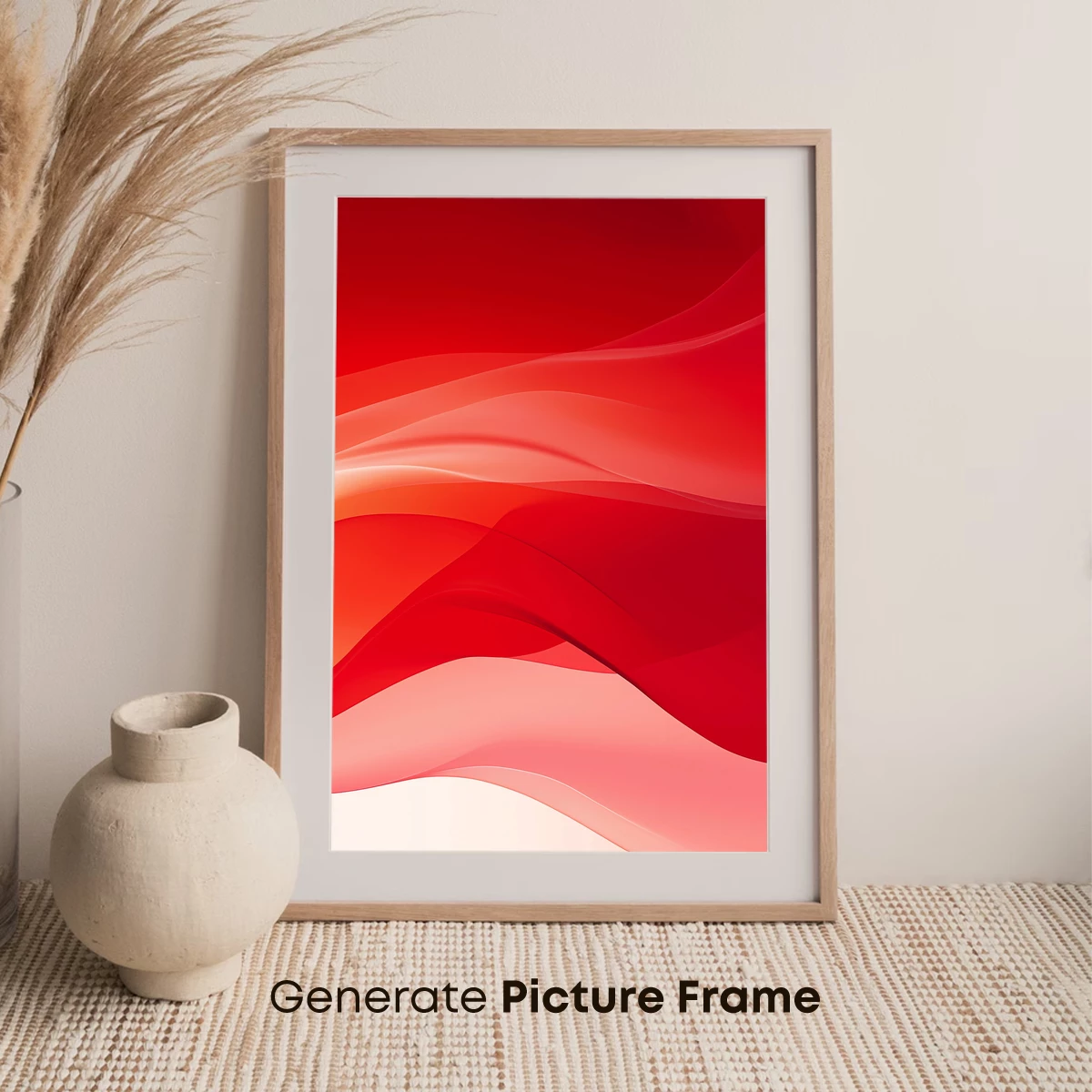 Crimson Waves: Abstract Fluidity in Digital Art - Image 7