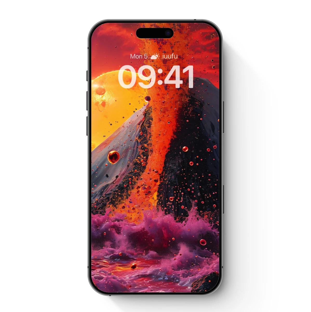 Erupting Volcano at Cosmic Sunset