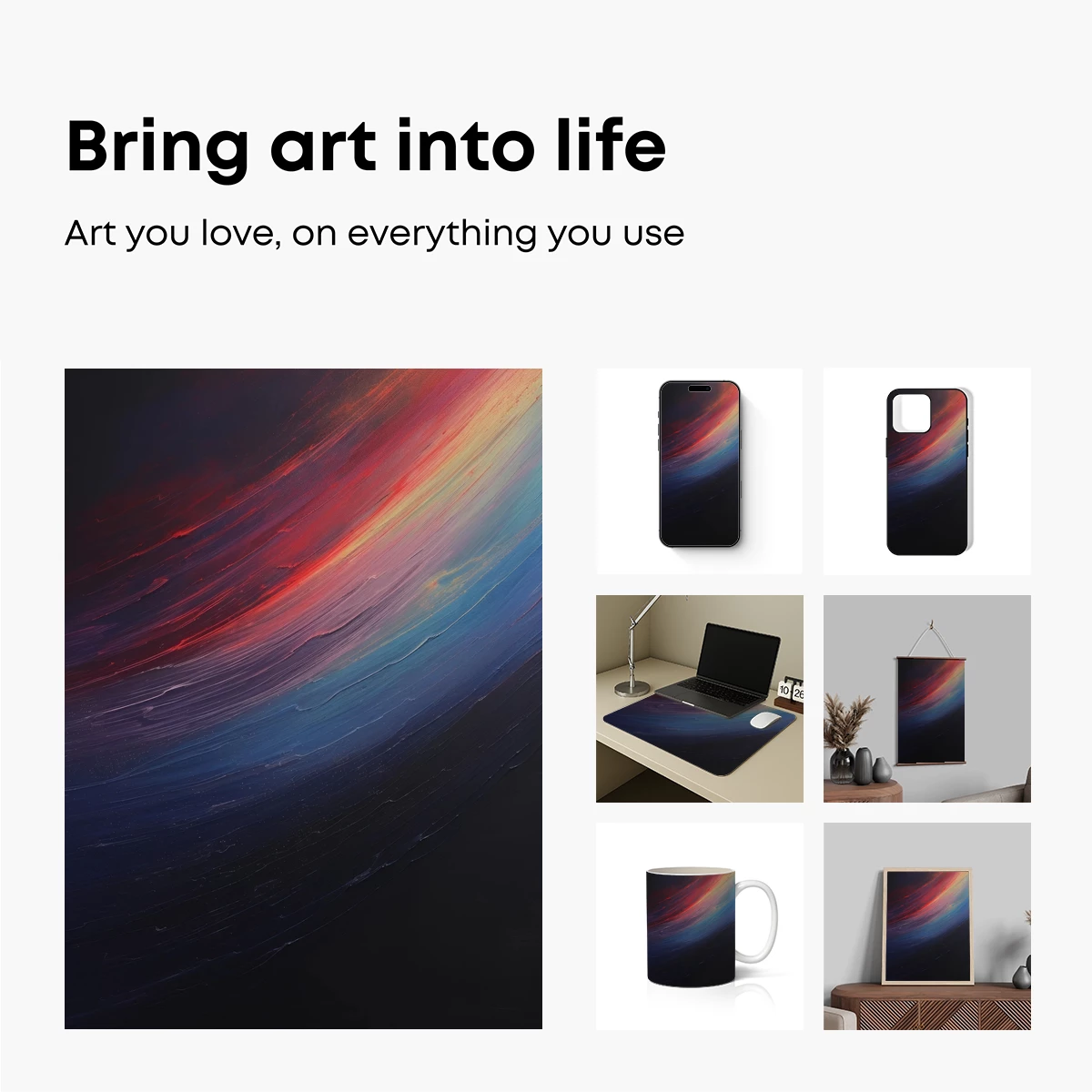 Abstract Cosmic Swirl: Fusion of Fire and Ice - Image 2