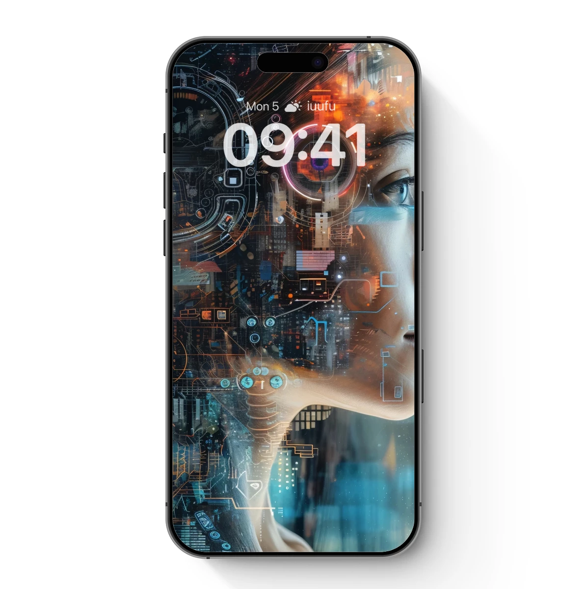 Cybernetic Vision: Futuristic Face Merge