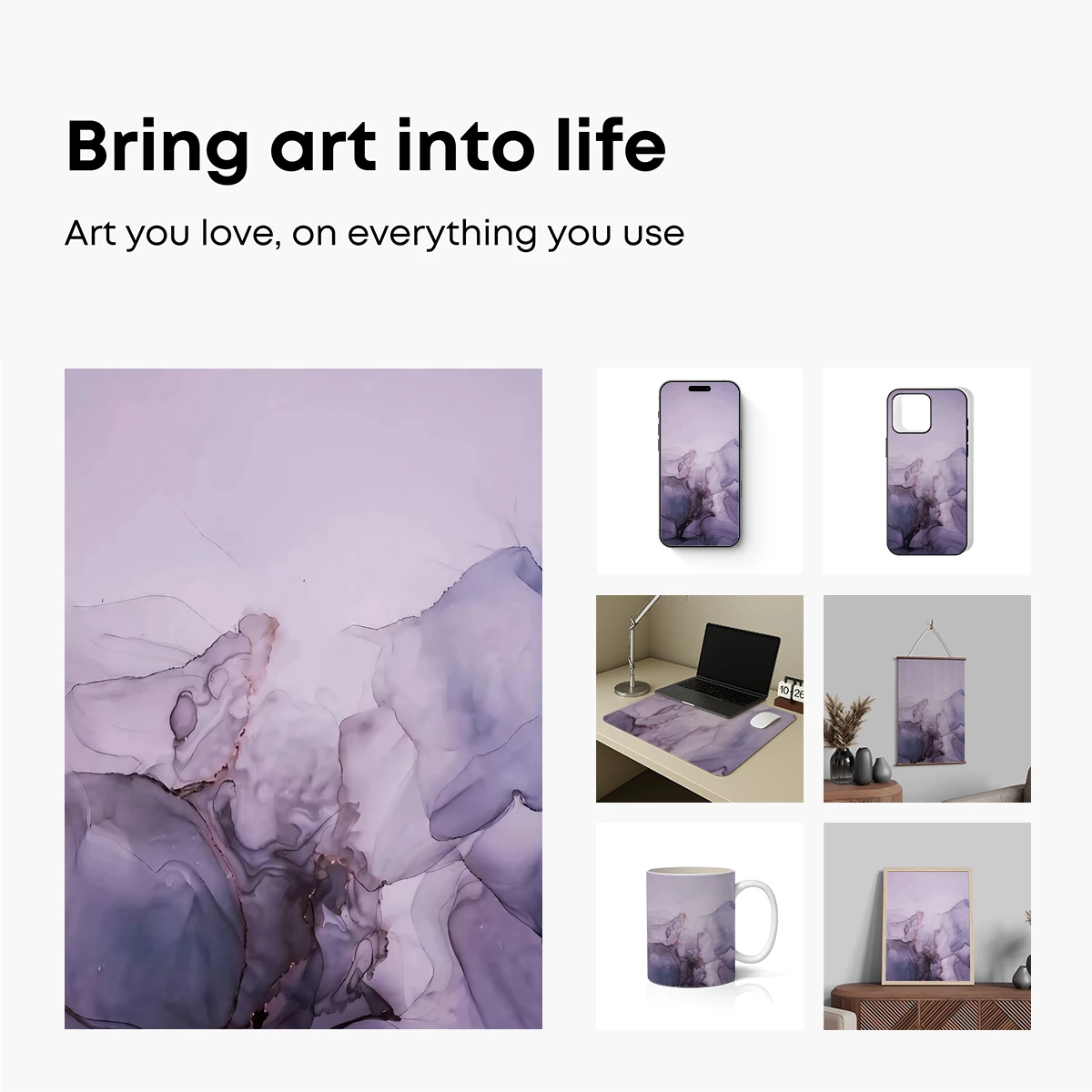 Ethereal Ink Flow: Abstract Fusion in Pastel Hues - Image 2