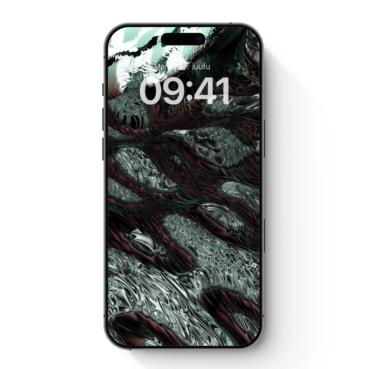 Fluid Metal Symphony: Abstract Waves in Silver and Teal