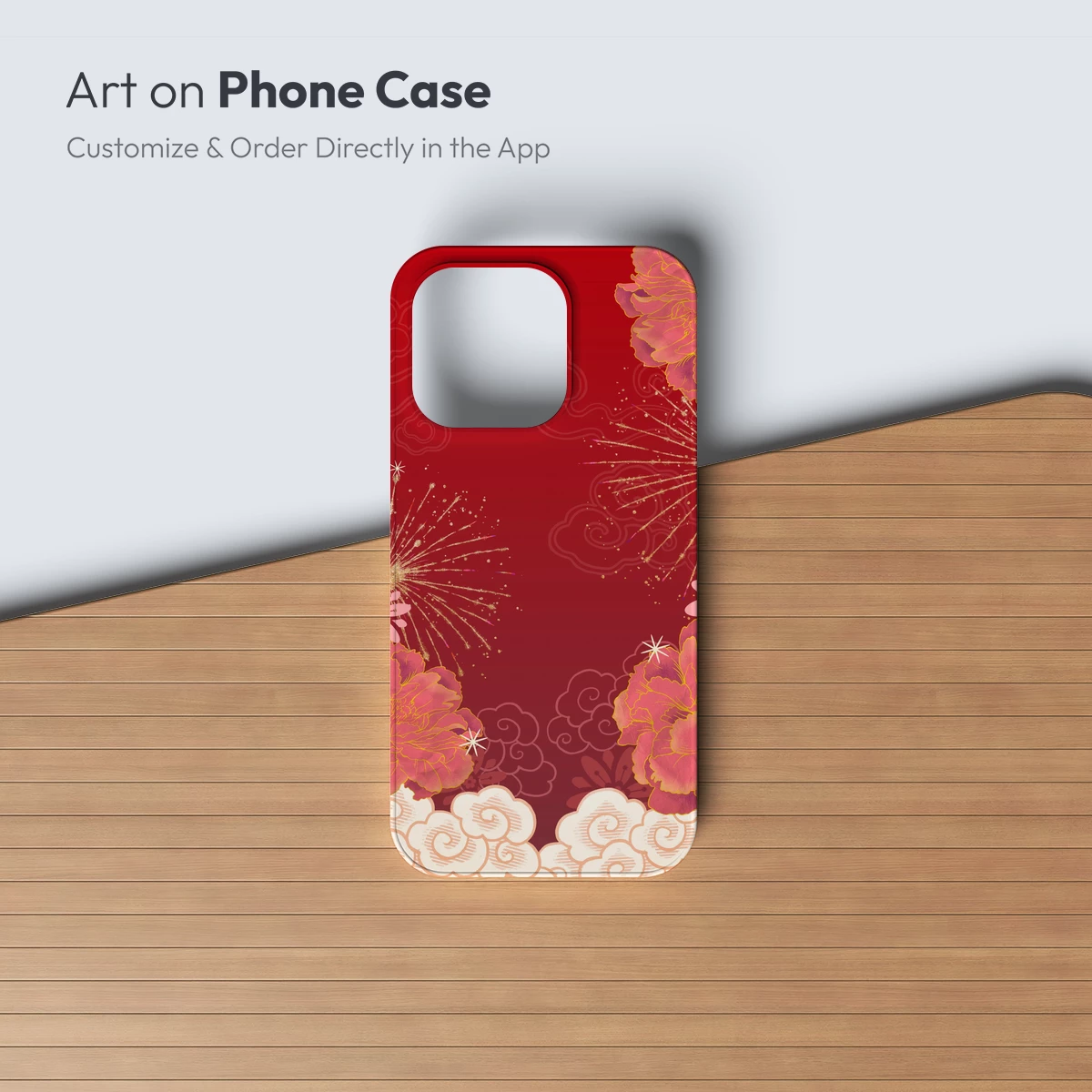 Blossom Fireworks: Festive Red Elegance - Image 2