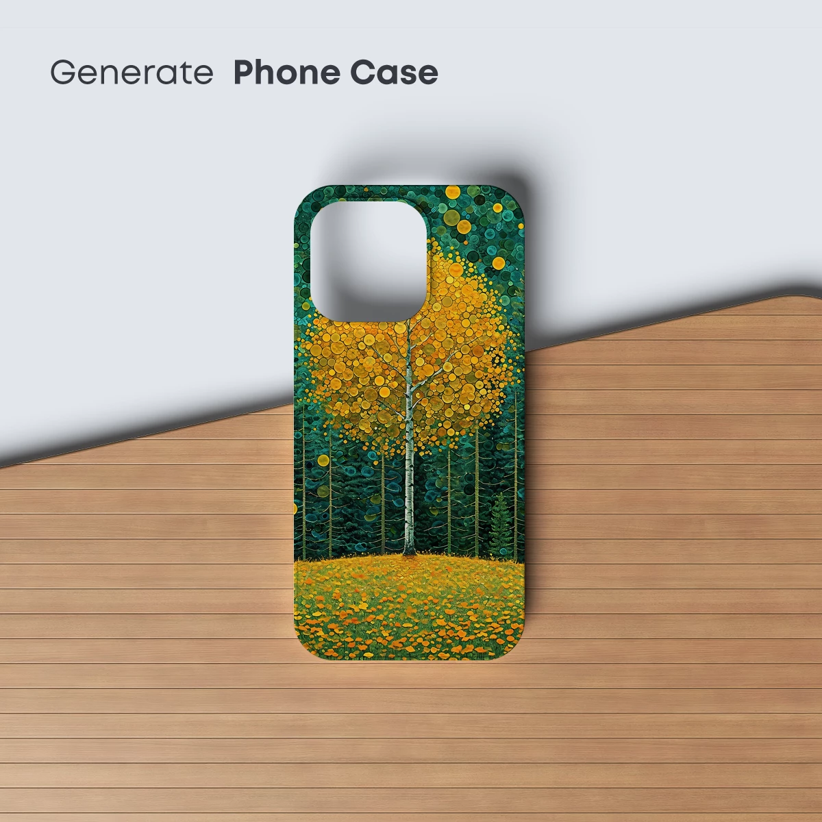 Golden Circle Tree: A Forest Symphony in Dots - Image 3