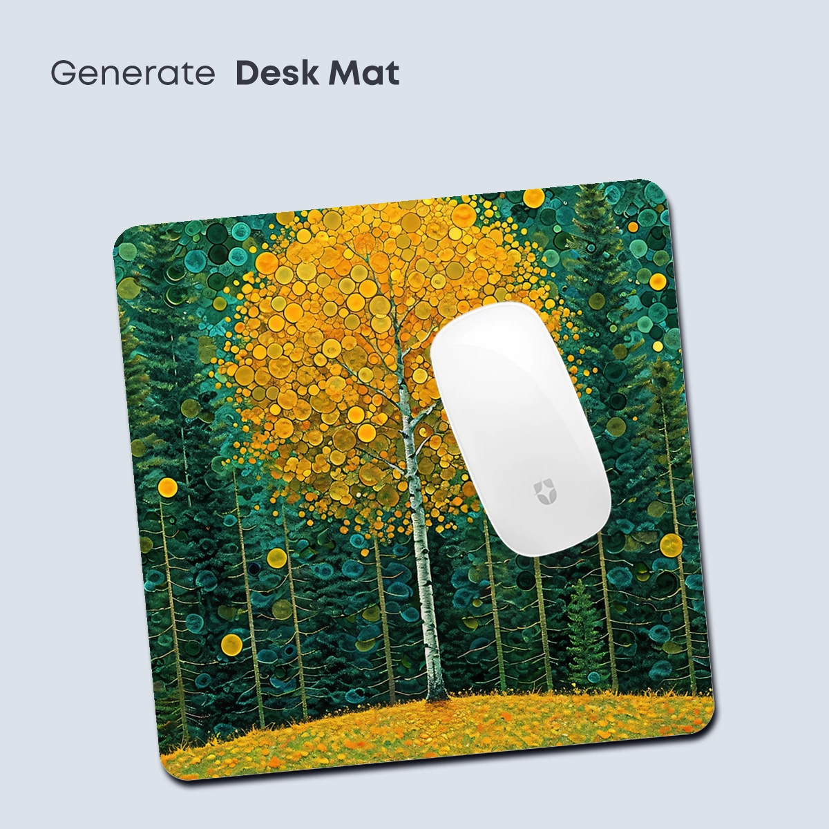 Golden Circle Tree: A Forest Symphony in Dots - Image 4