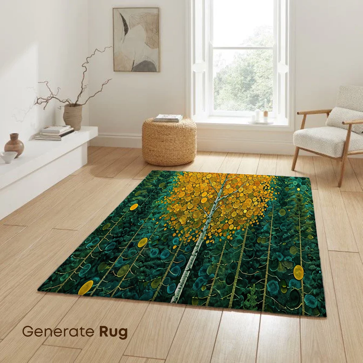 Golden Circle Tree: A Forest Symphony in Dots - Image 6