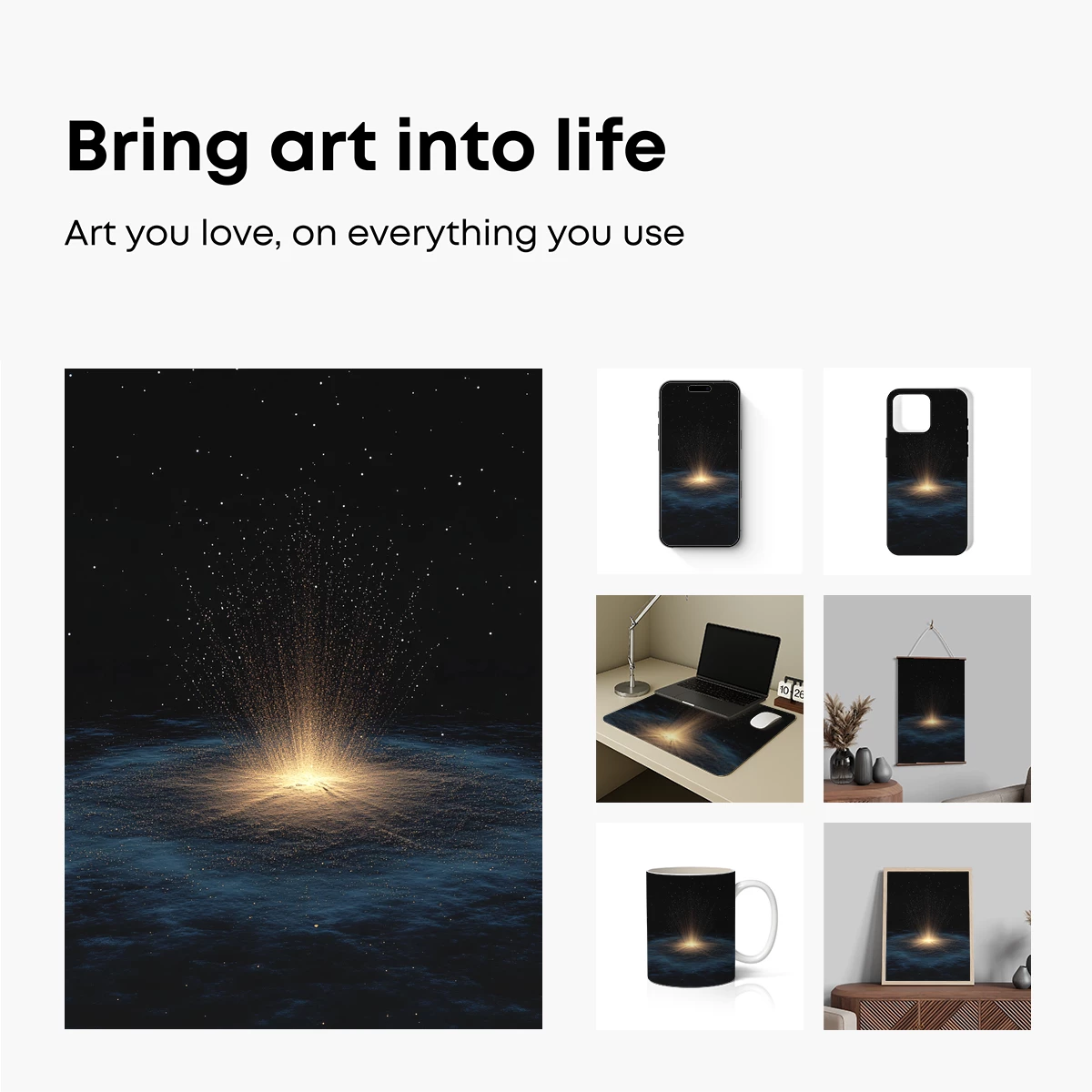 Celestial Spark: Oceanic Light Eruption - Image 2