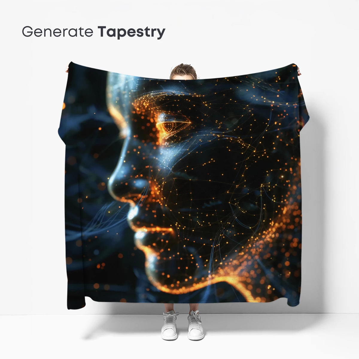 Neural Glow: Futuristic Face in Digital Light - Image 5