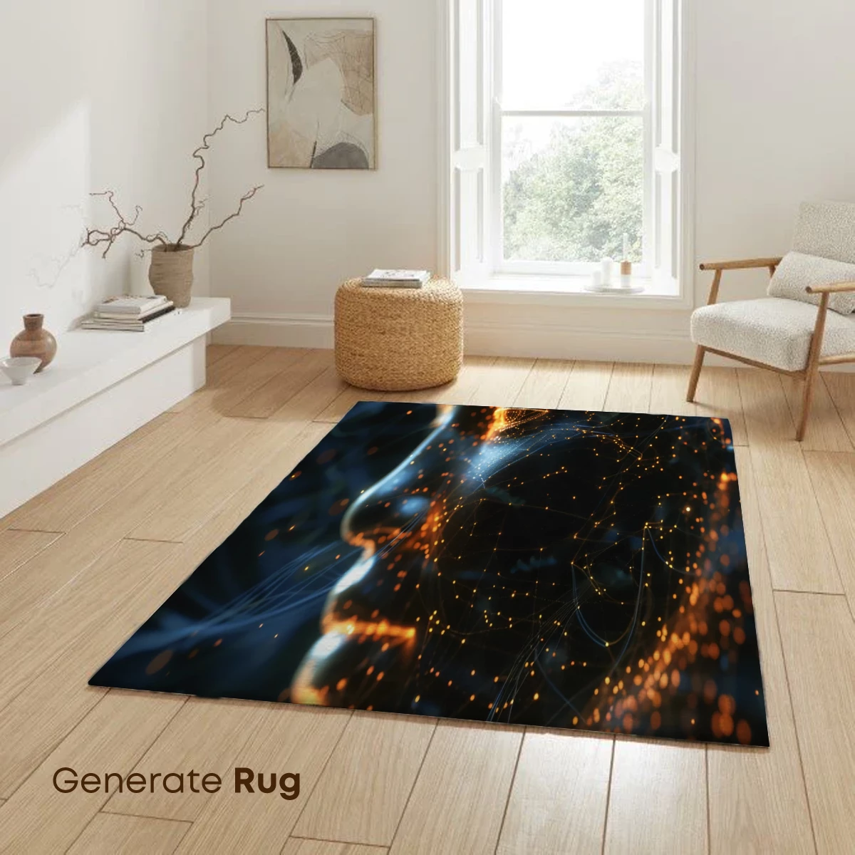 Neural Glow: Futuristic Face in Digital Light - Image 6