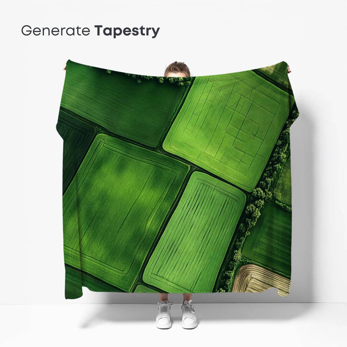 Aerial Green Quilt: Patchwork Fields - Image 5