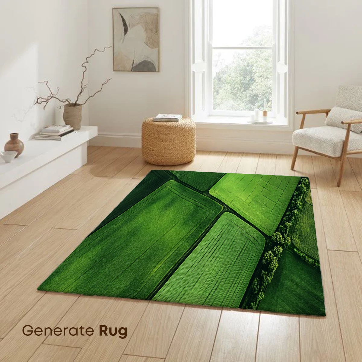 Aerial Green Quilt: Patchwork Fields - Image 6